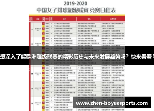 想深入了解欧洲超级联赛的精彩历史与未来发展趋势吗？快来看看！